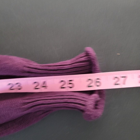Express Hooded Waterfall Open Cardigan Sweater Womens Medium Purple Long Sleeve - Picture 7 of 8